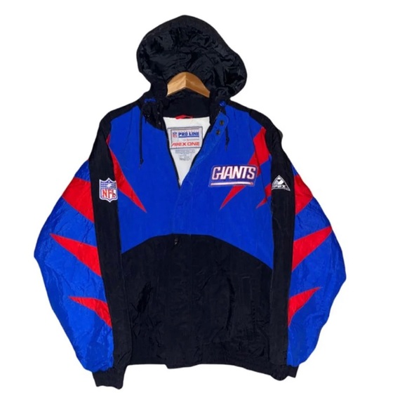 90s VTG Shark Tooth | NFL Pro Line | NEW YORK GIANTS Jacket - Picture 4 of 12